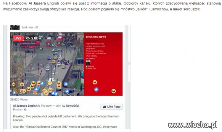 Atak w Londynie. Oni to lubią...
