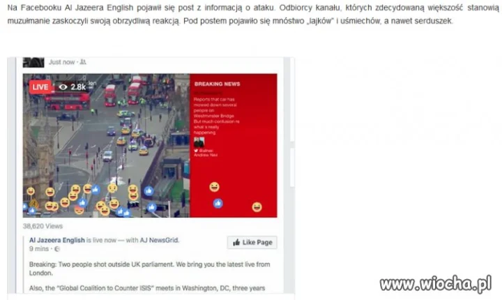 Atak w Londynie. Oni to lubią...