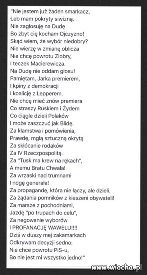 Wojtek zostawił nas wczoraj ...