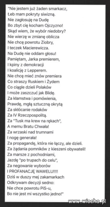 Wojtek zostawił nas wczoraj ...