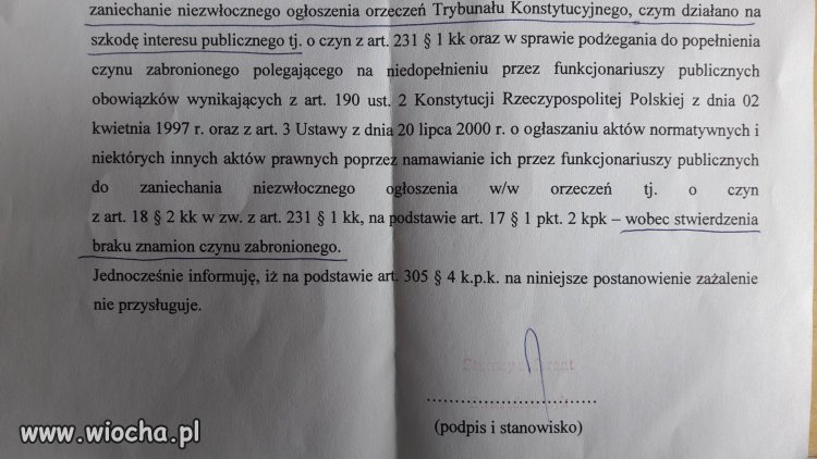 Nie publikują orzeczenia od roku. 