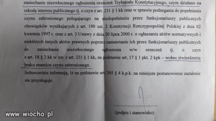 Nie publikują orzeczenia od roku. 