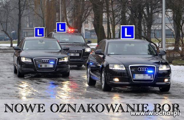Nowe oznakowanie aut BOR