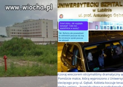 Syn umierał, a matka spała w aucie 