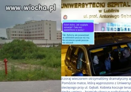 Syn umierał, a matka spała w aucie 