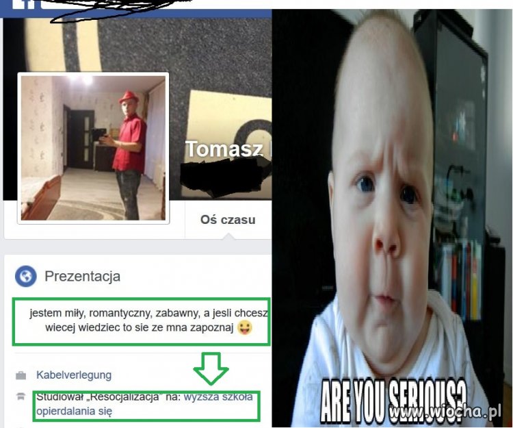 Jestem romantyczny, miły i zabawny.