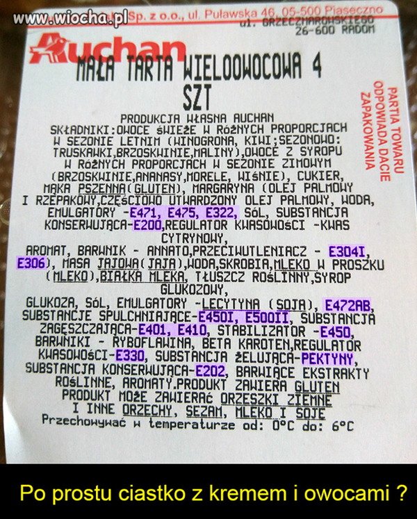 Zwykłe ciastko. Zero chemii.