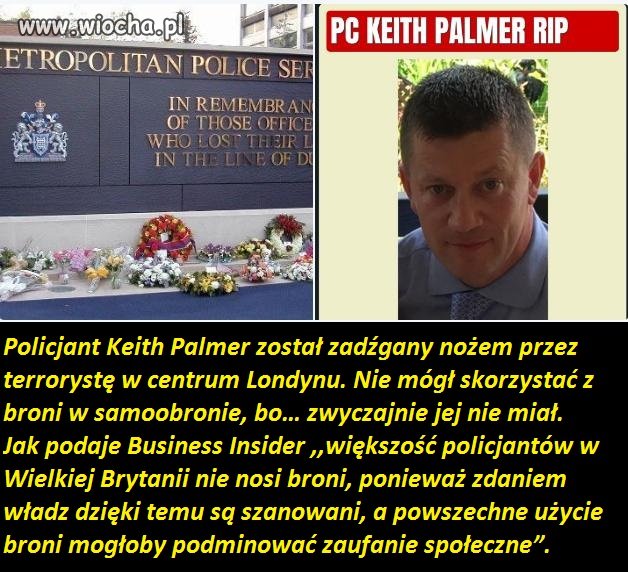 Policjant zginął w starciu z terrorystą, ponieważ był…