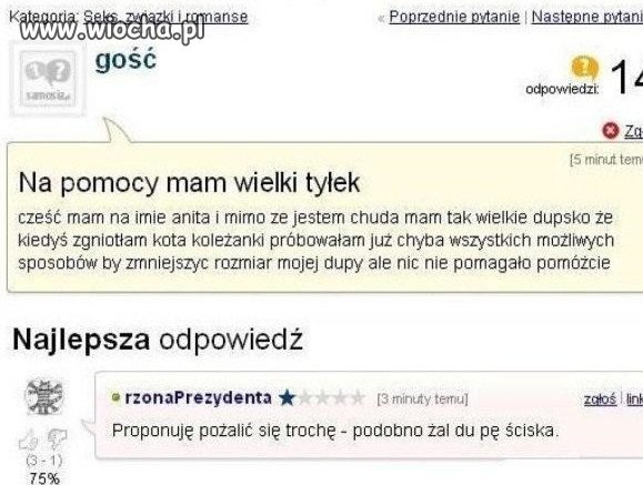 Odpowiedź musi być