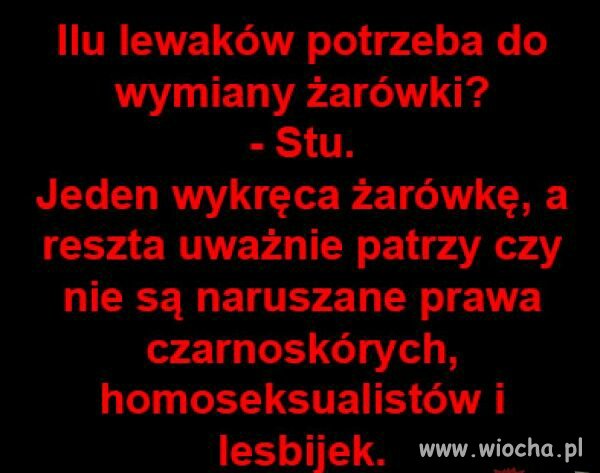 Ilu lewakow potrzeba... 