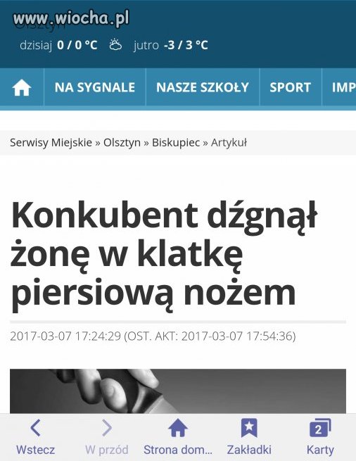 Gazeta Olsztyńska... konkubent żonę...