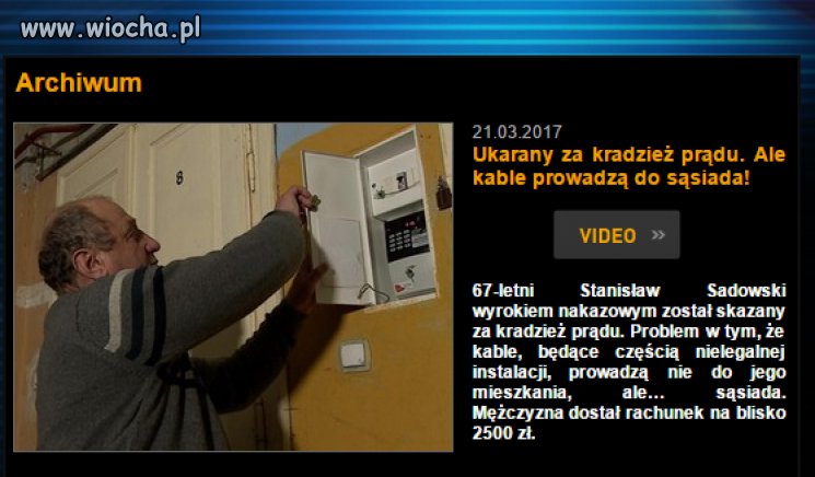 Bo sąsiad co kradł się wyprowadził