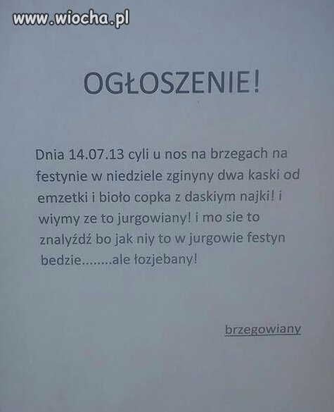 Ogłoszenie
