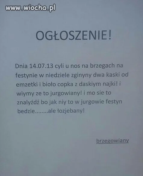 Ogłoszenie