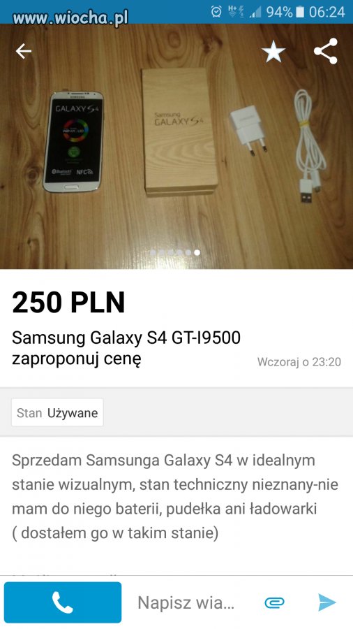 Ogłoszenie z olx.