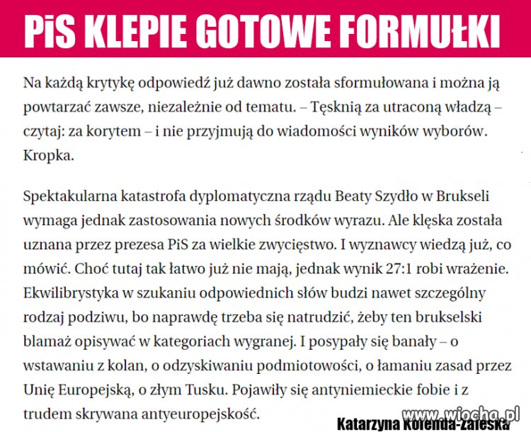 Nie od dziś wiadomo że