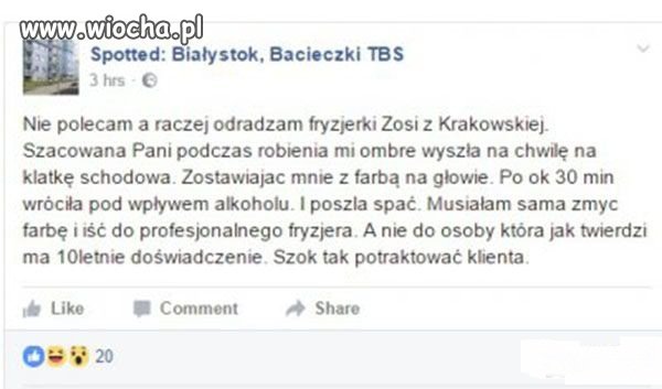 Profesjonalna fryzjerka.