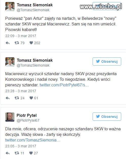 Antkowi juz nawet sztandar przeszkadzał