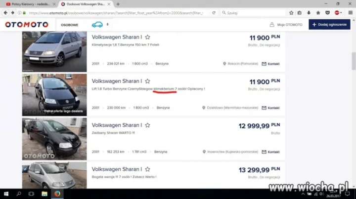 Samochód jak kobieta też przechodzi przekwitanie.