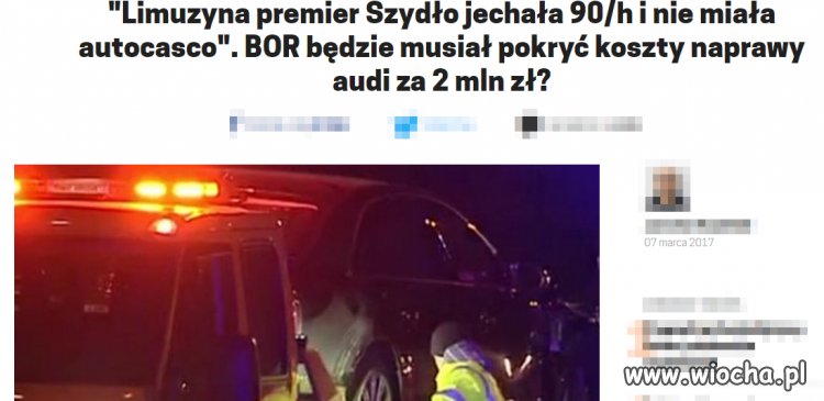 Na podstawie szkód biegli ocenili prędkość...