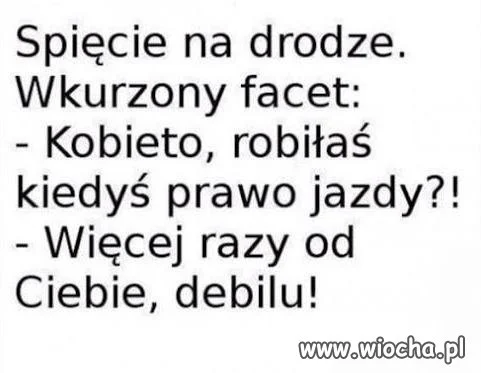 Logika Baby z za kierownicy