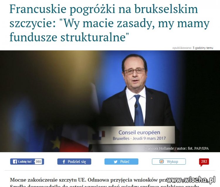 PIS czy PO chodzi im tylko o siebie. UE to szambo