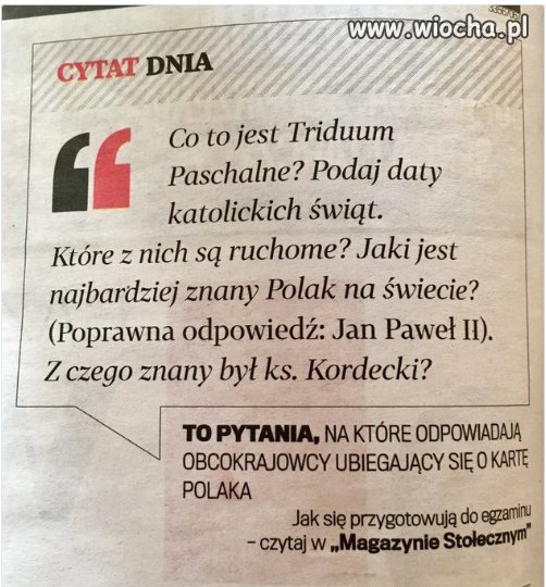 Przyjeżdżając do Polski