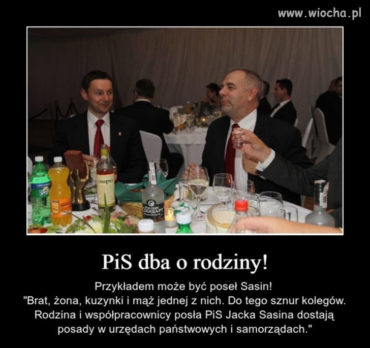 Sasin, prawdziwy Polak, miłośnik ruskiej wódy