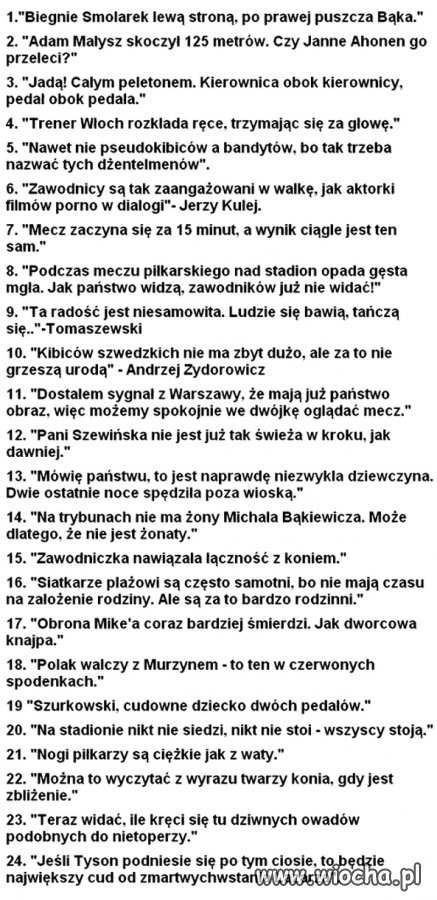 Żarty komentatorów 