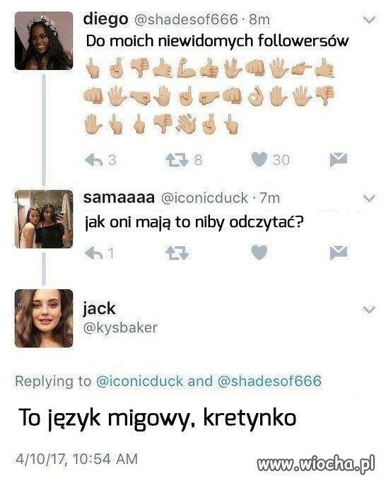 Wiadomość do niewidomych