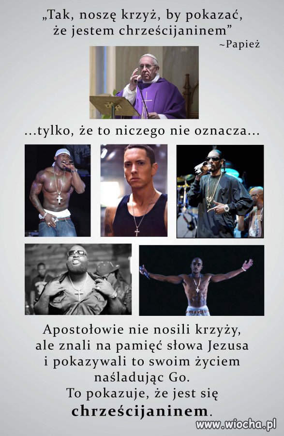 Krzyż na piersi