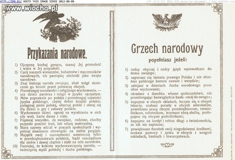 Przykazania Narodowe.