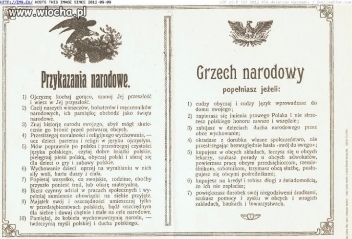 Przykazania Narodowe.