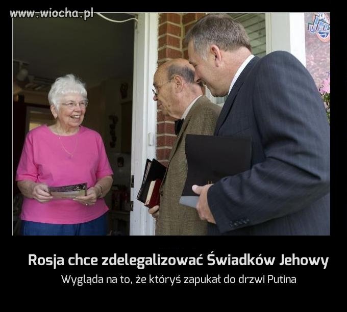 Rosja chce zdelegalizować Świadków Jehowy