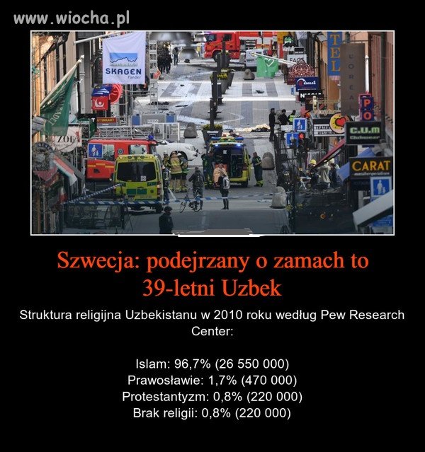 Pewnie ustalą że to protestant.