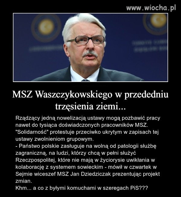 Tak jest gdy ministranci zajmują miejsca ministrów