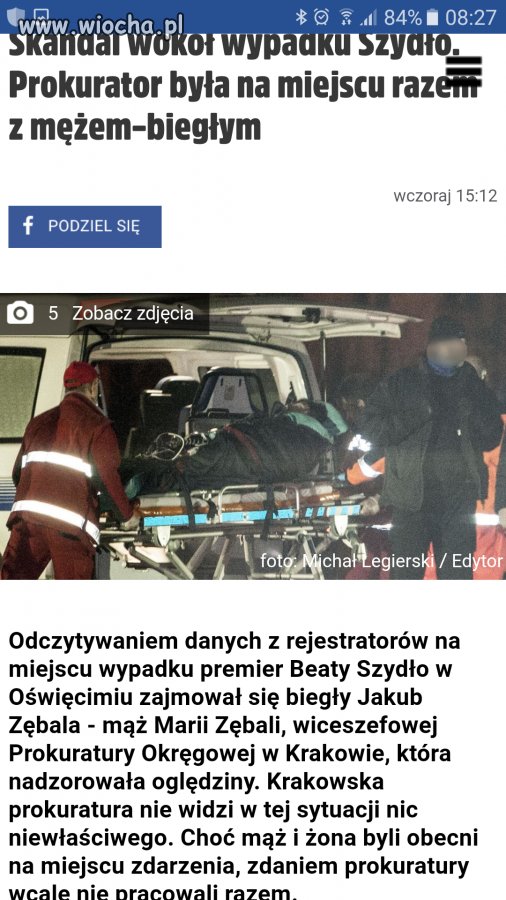 Wypadek Szydło
