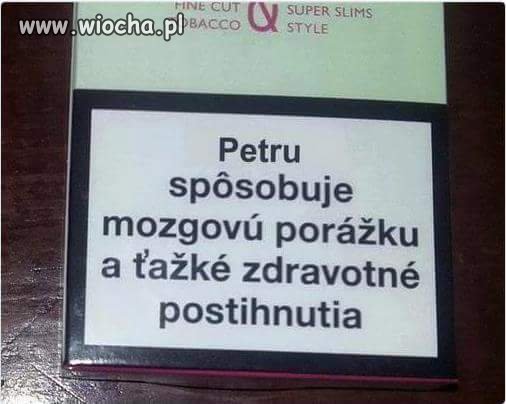 Słowackie ostrzeżenia.