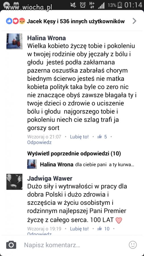 Życzenia urodzinowe dla Pani Premier