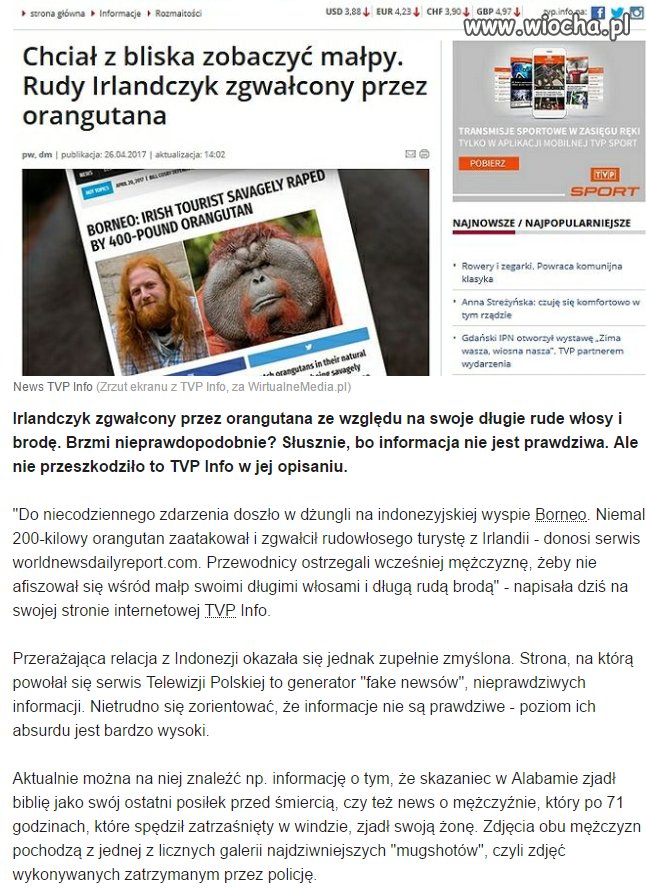 TVP INFO i brak weryfikowania "niusów"