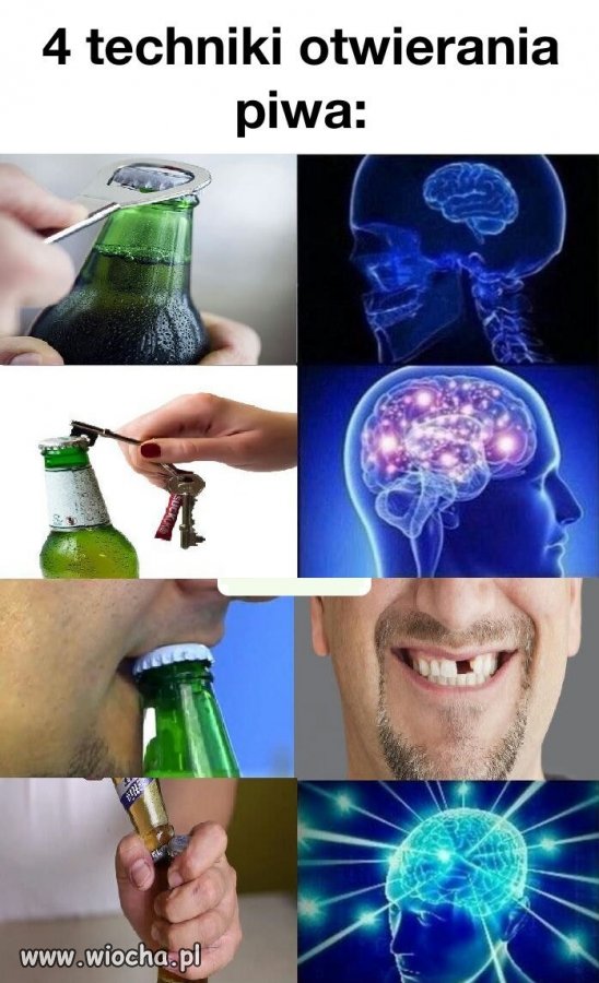 4 Techniki otwierania piwa