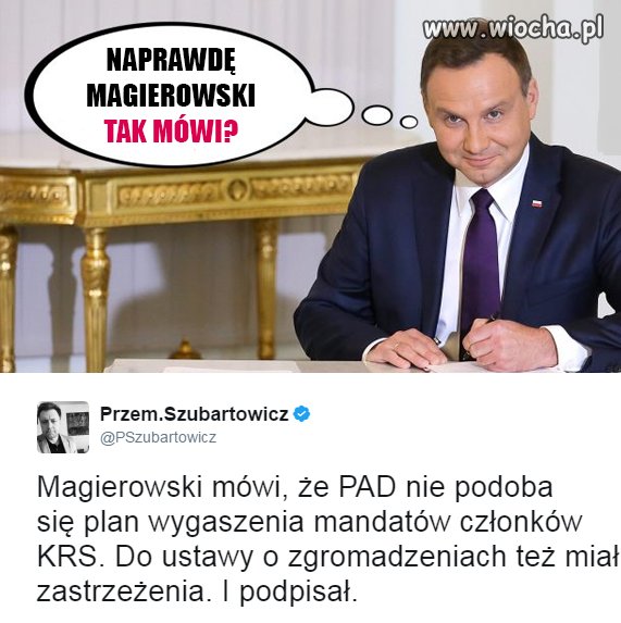 Podpisze 