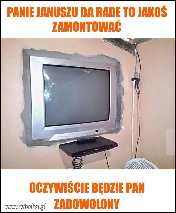 Znajomy obejrzał mój film o Tv w ścianie