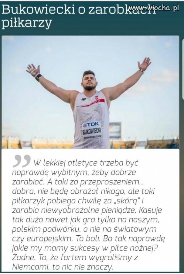 Bukowiecki o zarobkach piłkarzy