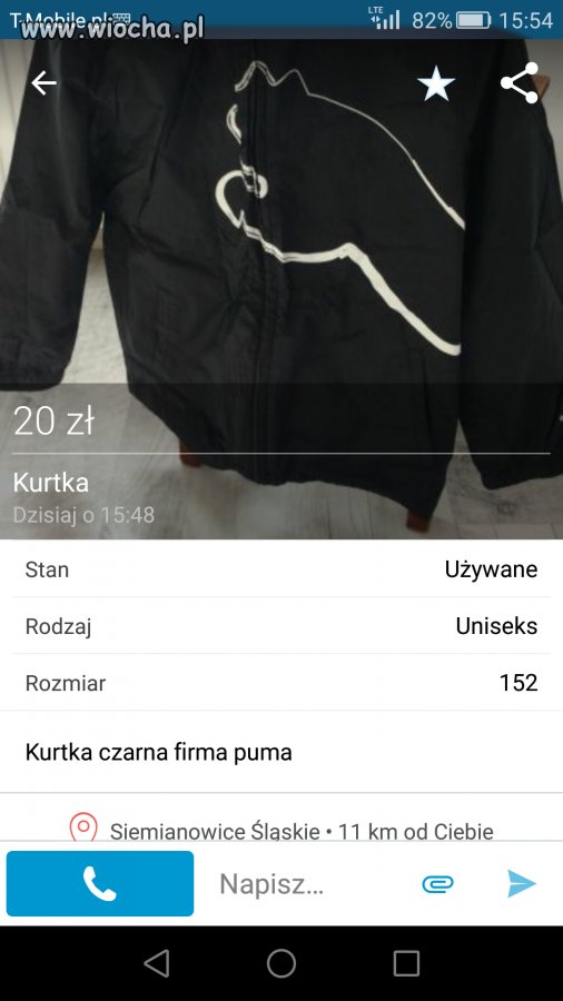 Oryginalna kurtka Puma