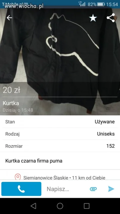 Oryginalna kurtka Puma