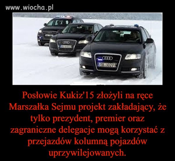 Pojazdy te nie będą mogły też być używane