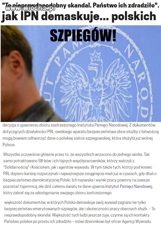Kij tam z esbekami ale inni jeszcze pracują i mają