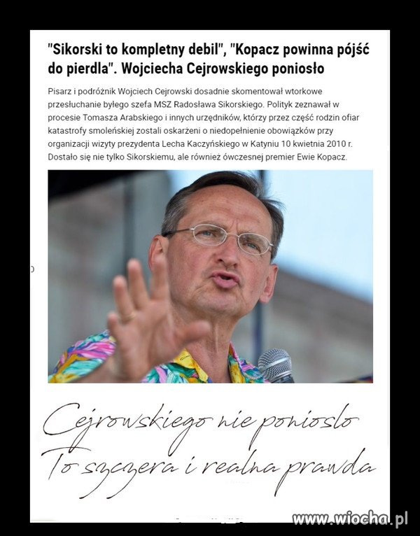 A może go nie poniosło.