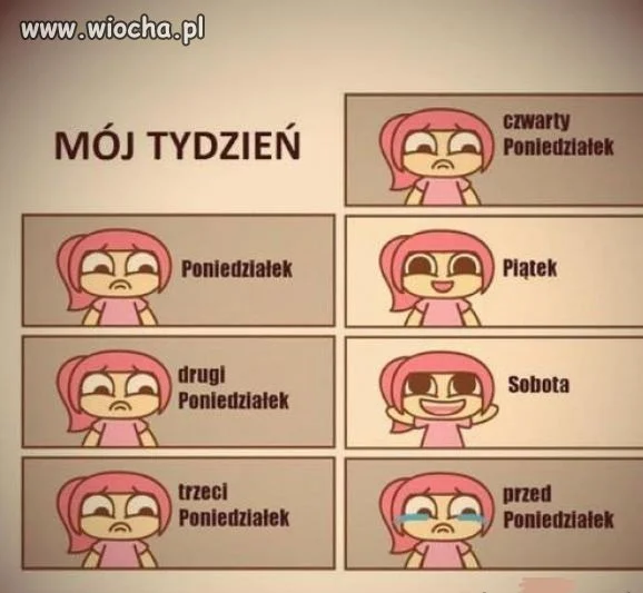 Same poniedziałki. Tylko dwa dni normalne.